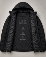 EMBER Heated Jacket Pro — Interior view with 3 heat zones
